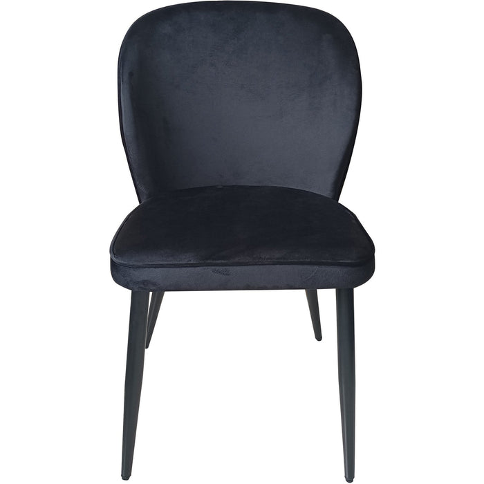 B GRADE Velvet Dining Chair Black |  WW166 B GRADE Makfry