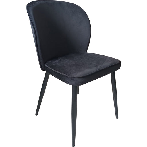 B GRADE Velvet Dining Chair Black |  WW166 B GRADE Makfry