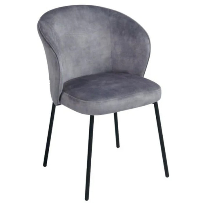 Velvet Dining Chair Dark Grey |  WW166DARKGREYVELVET