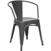Bistro Dining Chair Steel Dark Grey Indoors |  WW167DG Makfry