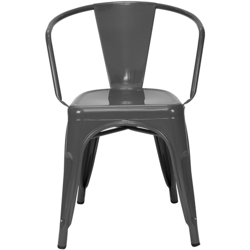Bistro Dining Chair Steel Dark Grey Indoors |  WW167DG Makfry