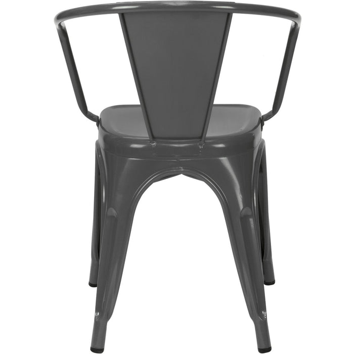 Bistro Dining Chair Steel Dark Grey Indoors |  WW167DG Makfry