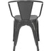 Bistro Dining Chair Steel Dark Grey Indoors |  WW167DG Makfry