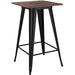 High Bar Table 600x600mm Indoors Black & Pine |  WW174 Makfry