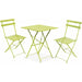 Folding Bistro Set Table & 2 Chairs Green |  WW178GREEN Makfry