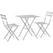 Folding Bistro Set Table & 2 Chairs White |  WW178WHITE Makfry