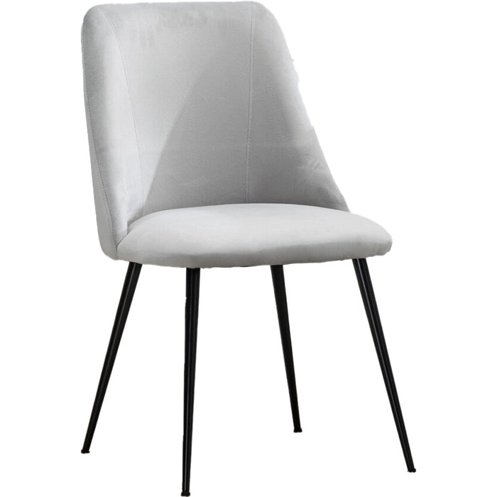 Velvet Dining Chair Light Grey |  WW185LIGHTGREY