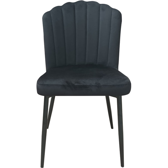 Velvet Dining Chair Black & Metal |  WW189