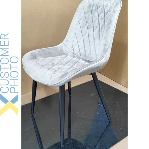 Side Dining Chair Velvet seat Beige |  WW198BEIGE Makfry
