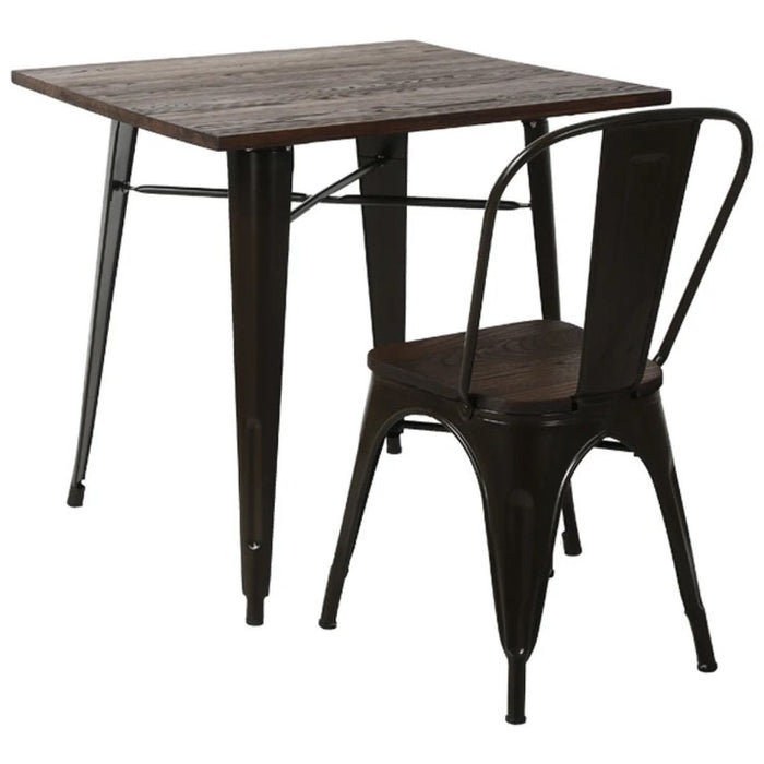Bistro Table Pine wood top 800x800mm Indoors |  WW265PINE Makfry