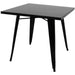 Bistro Table Steel Black 800x800mm Indoors |  WW285 Makfry