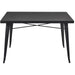 Bistro Table Black Metal 1200x600mm Indoors |  WW287 Makfry
