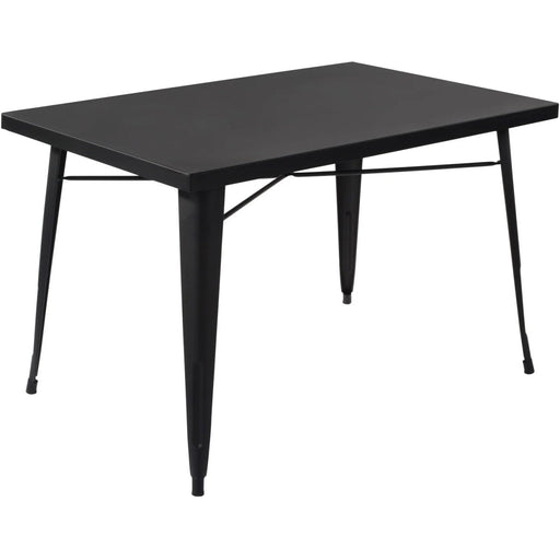 Bistro Table Black Metal 1200x600mm Indoors |  WW287 Makfry