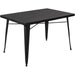 Bistro Table Black Metal 1200x600mm Indoors |  WW287 Makfry