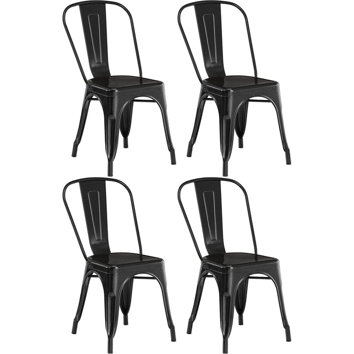 Bistro Dining Chair Steel Black Indoors |  WW60 Makfry