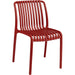 Bistro Dining Chair Plastic Red Indoors & Outdoors |  WW6076RED Makfry