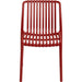 Bistro Dining Chair Plastic Red Indoors & Outdoors |  WW6076RED Makfry