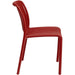 Bistro Dining Chair Plastic Red Indoors & Outdoors |  WW6076RED Makfry