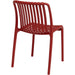 Bistro Dining Chair Plastic Red Indoors & Outdoors |  WW6076RED Makfry