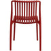 Bistro Dining Chair Plastic Red Indoors & Outdoors |  WW6076RED Makfry
