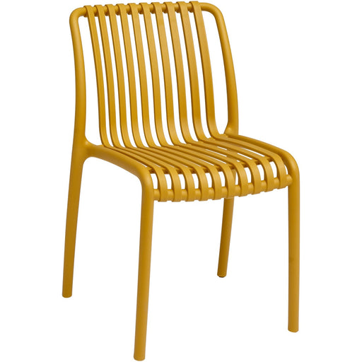 Bistro Dining Chair Plastic Yellow Indoors & Outdoors |  WW6076YELLOW Makfry