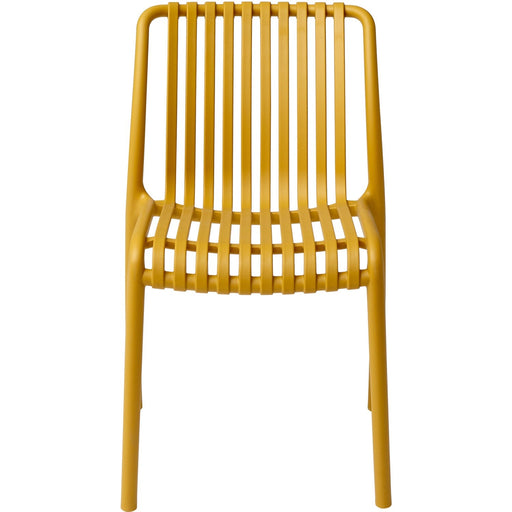 Bistro Dining Chair Plastic Yellow Indoors & Outdoors |  WW6076YELLOW Makfry