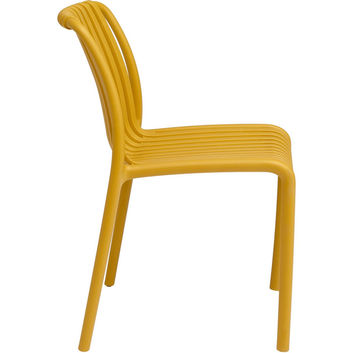 Bistro Dining Chair Plastic Yellow Indoors & Outdoors |  WW6076YELLOW Makfry