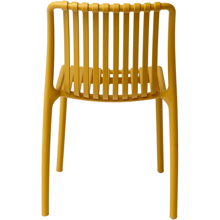Bistro Dining Chair Plastic Yellow Indoors & Outdoors |  WW6076YELLOW Makfry