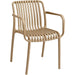 Bistro Dining Chair Plastic Beige Indoors & Outdoors |  WW6077BEIGE Makfry