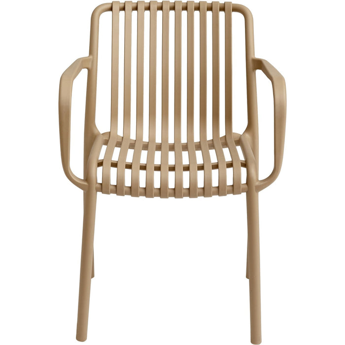 Bistro Dining Chair Plastic Beige Indoors & Outdoors |  WW6077BEIGE Makfry