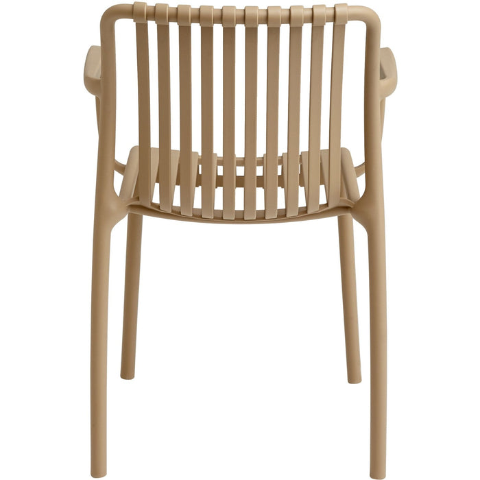 Bistro Dining Chair Plastic Beige Indoors & Outdoors |  WW6077BEIGE Makfry