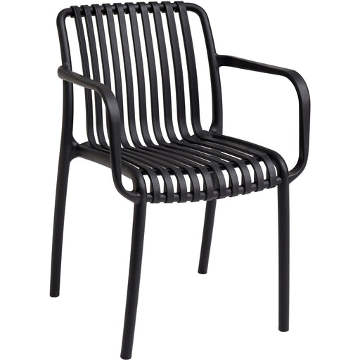 Bistro Dining Chair Plastic Black Indoors & Outdoors |  WW6077BLACK Makfry