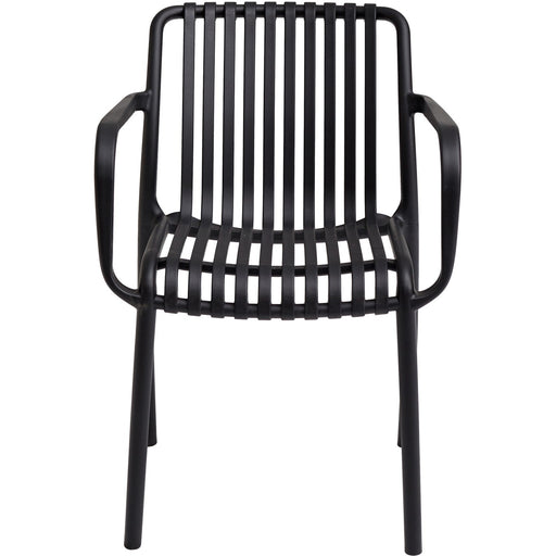 Bistro Dining Chair Plastic Black Indoors & Outdoors |  WW6077BLACK Makfry