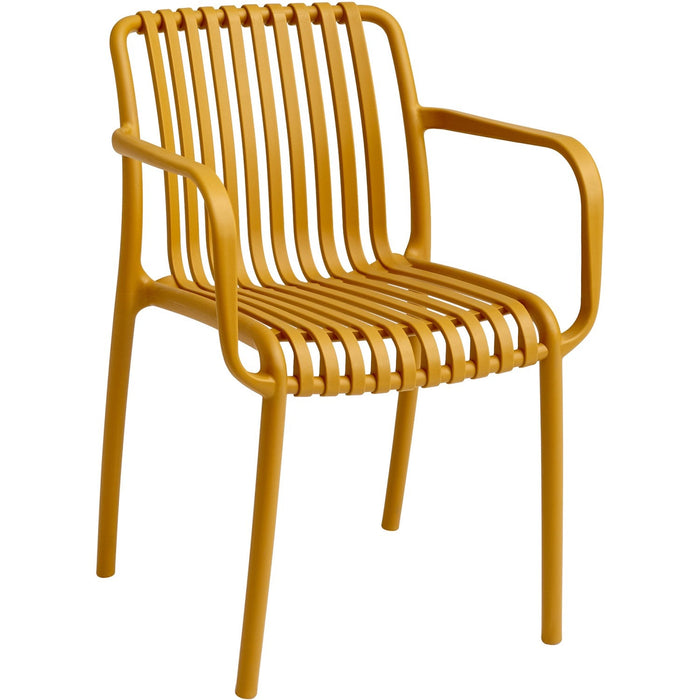 Bistro Dining Chair Plastic Yellow Indoors & Outdoors |  WW6077YELLOW Makfry