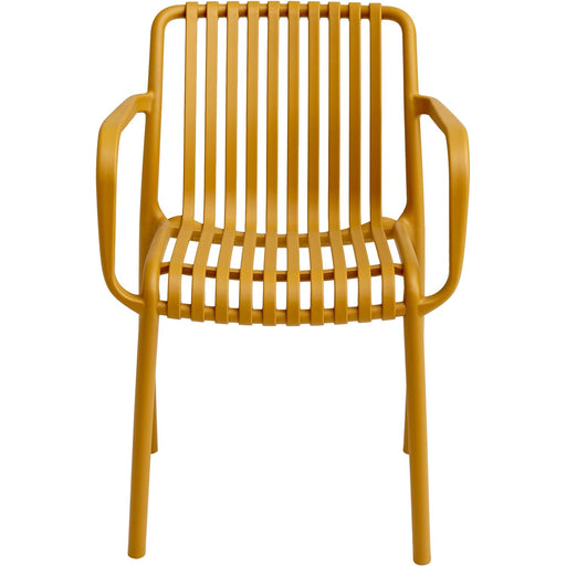 Bistro Dining Chair Plastic Yellow Indoors & Outdoors |  WW6077YELLOW Makfry