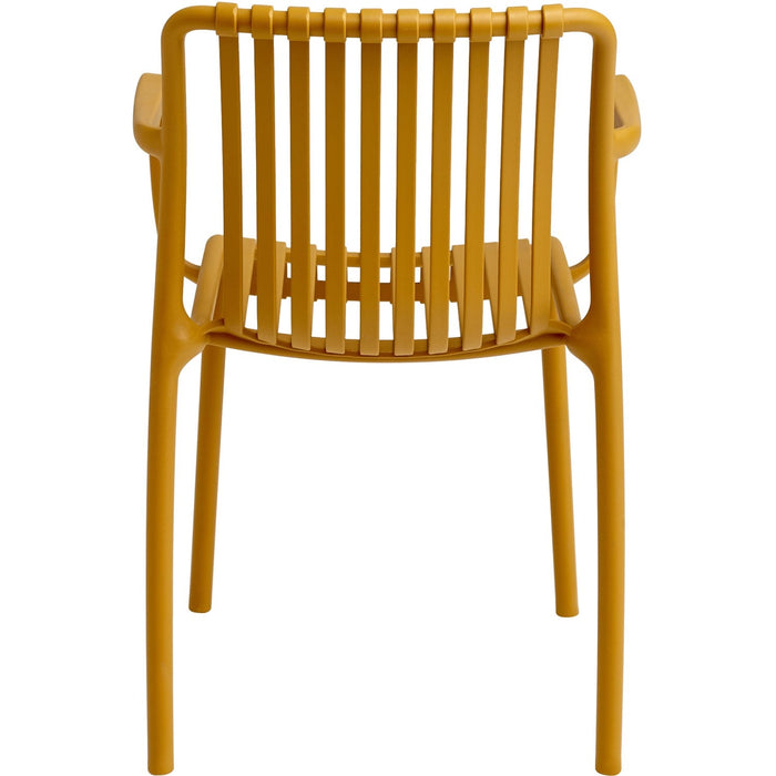 Bistro Dining Chair Plastic Yellow Indoors & Outdoors |  WW6077YELLOW Makfry