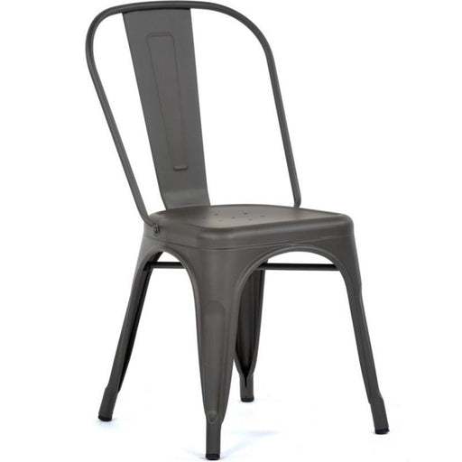 Bistro Dining Chair Steel Dark Grey Indoors |  WW163G Makfry
