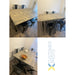 4pcs Bistro Dining Chair Steel Dark Grey Indoors |  WW60G Makfry