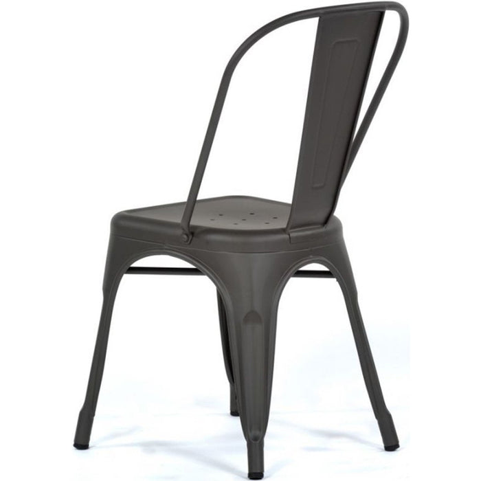 Bistro Dining Chair Steel Dark Grey Indoors |  WW163G Makfry