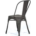 4pcs Bistro Dining Chair Steel Dark Grey Indoors |  WW60G Makfry