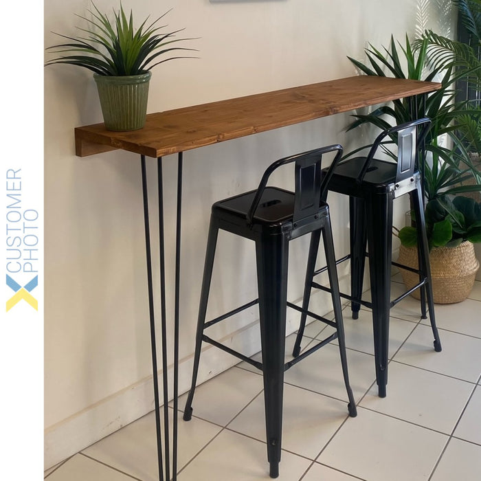 High Bar Stool Steel Black with Backrest Indoors |  WW62 Makfry