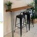 High Bar Stool Steel Black with Backrest Indoors |  WW62 Makfry