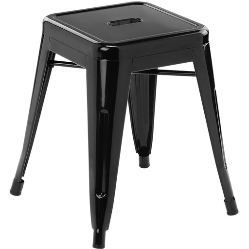 Bistro Low Stool Steel Black Indoors |  HY505 Makfry