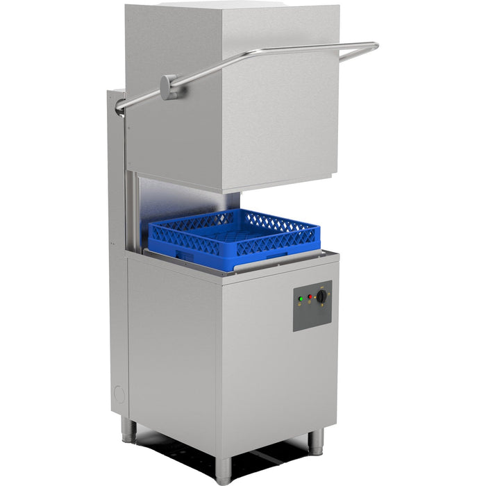Commercial Dishwasher 1000 Plates/Hour 500x500mm Basket Drain Pump Detergent Pump Rinse Aid Pump 650x740x1540mm 380 400 V | Wz100 Drdp Makfry