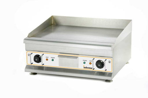 Infernus Premium Heavy Duty 60cm Chrome Top Griddle – 2.5+2.5kW Canmac Catering Equipment