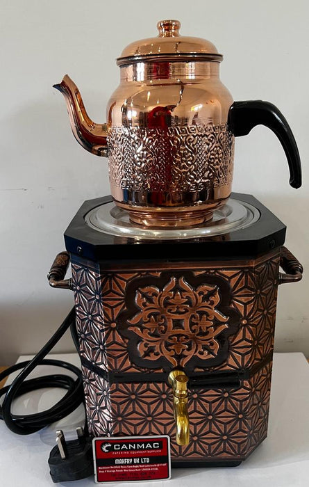 Turkish Copper Tea Maker 1 Pot Tea Boiler Bakir Tekli Cay Makinasi LPG/Electric