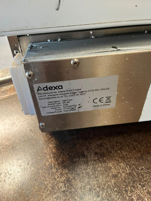 Adexa GF182 Commercial Twin Tank Gas Fryer – 2 x 17L – Natural Gas – 27kW Canmac Catering Equipment