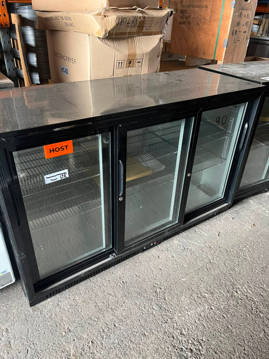 HOST HOST1218TS Commercial Triple Sliding Door Beer Cooler – 320L Canmac Catering Equipment