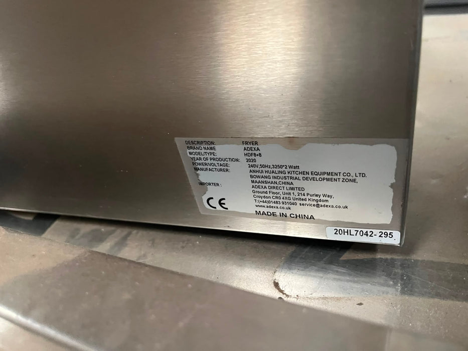 Adexa HDF8+8 Commercial Twin Tank Electric Fryer – 8L + 8L Canmac Catering Equipment
