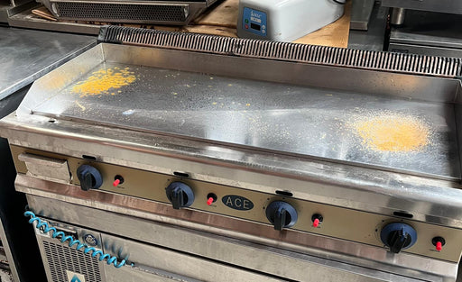 ACE Commercial 4 Burner Gas Griddle – Approx. 116cm – Stainless Steel – Catering Canmac Catering Equipment